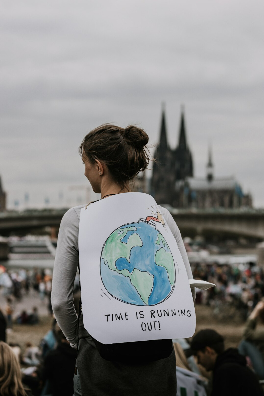 people at climate protest